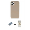 MARSİLYAN™- iPhone 11 Pro Max Kılıf Zirve Modern Özel Seri - Siyah Mat Seramik Nano Ekran Koruyucu + Metal Kamera Lens Koruma Cam - GD