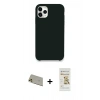 MARSİLYAN™- iPhone 11 Pro Max Kılıf Zirve Modern Özel Seri - Siyah Mat Seramik Nano Ekran Koruyucu + Rainbow Kamera Lens Koruma Cam - GD
