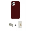 MARSİLYAN™- iPhone 11 Pro Max Kılıf Zirve Modern Özel Seri - Siyah Mat Seramik Nano Ekran Koruyucu + Rainbow Kamera Lens Koruma Cam - GD