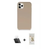 MARSİLYAN™- iPhone 11 Pro Max Kılıf Zirve Modern Özel Seri - Siyah Mat Seramik Nano Ekran Koruyucu + Kamera Lens Koruma Cam - SF