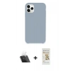 MARSİLYAN™- iPhone 11 Pro Max Kılıf Zirve Modern Özel Seri - Siyah Mat Seramik Nano Ekran Koruyucu + Kamera Lens Koruma Cam - SF