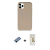 MARSİLYAN™- iPhone 11 Pro Max Kılıf Zirve Modern Özel Seri - Siyah Mat Seramik Nano Ekran Koruyucu + Metal Kamera Lens Koruma Cam - MI