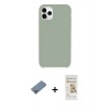 MARSİLYAN™- iPhone 11 Pro Max Kılıf Zirve Modern Özel Seri - Siyah Mat Seramik Nano Ekran Koruyucu + Metal Kamera Lens Koruma Cam - GD