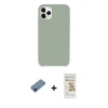 MARSİLYAN™- iPhone 11 Pro Max Kılıf Zirve Modern Özel Seri - Siyah Mat Seramik Nano Ekran Koruyucu + Metal Kamera Lens Koruma Cam - MI