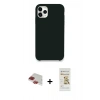 MARSİLYAN™- iPhone 11 Pro Max Kılıf Zirve Modern Özel Seri - Siyah Mat Seramik Nano Ekran Koruyucu + Pers Alüminyum Kamera Lens - KI