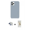 MARSİLYAN™- iPhone 11 Pro Max Kılıf Zirve Modern Özel Seri - Siyah Mat Seramik Nano Ekran Koruyucu + Pers Alüminyum Kamera Lens - LT