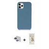 MARSİLYAN™- iPhone 11 Pro Max Kılıf Zirve Modern Özel Seri - Siyah Mat Seramik Nano Ekran Koruyucu + Pers Alüminyum Kamera Lens - LT
