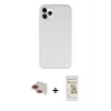 MARSİLYAN™- iPhone 11 Pro Max Kılıf Zirve Modern Özel Seri - Siyah Mat Seramik Nano Ekran Koruyucu + Pers Alüminyum Kamera Lens - KI