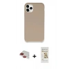 MARSİLYAN™- iPhone 11 Pro Max Kılıf Zirve Modern Özel Seri - Siyah Mat Seramik Nano Ekran Koruyucu + Pers Alüminyum Kamera Lens - KI