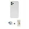 MARSİLYAN™- iPhone 11 Pro Max Kılıf Zirve Modern Özel Seri - Siyah Mat Seramik Nano Ekran Koruyucu + Pers Alüminyum Kamera Lens - LT