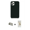 MARSİLYAN™- iPhone 11 Pro Max Kılıf Zirve Modern Özel Seri - Siyah Mat Seramik Nano Ekran Koruyucu + Rainbow Kamera Lens Koruma Cam - YL