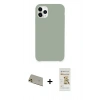 MARSİLYAN™- iPhone 11 Pro Max Kılıf Zirve Modern Özel Seri - Siyah Mat Seramik Nano Ekran Koruyucu + Rainbow Kamera Lens Koruma Cam - GD