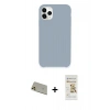 MARSİLYAN™- iPhone 11 Pro Max Kılıf Zirve Modern Özel Seri - Siyah Mat Seramik Nano Ekran Koruyucu + Rainbow Kamera Lens Koruma Cam - GD