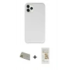 MARSİLYAN™- iPhone 11 Pro Max Kılıf Zirve Modern Özel Seri - Siyah Mat Seramik Nano Ekran Koruyucu + Rainbow Kamera Lens Koruma Cam - GD