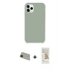 MARSİLYAN™- iPhone 11 Pro Max Kılıf Zirve Modern Özel Seri - Siyah Mat Seramik Nano Ekran Koruyucu + Rainbow Kamera Lens Koruma Cam - YL