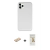 MARSİLYAN™- iPhone 11 Pro Max Kılıf Zirve Modern Özel Seri - Siyah Mat Seramik Nano Ekran Koruyucu + Renkli Kamera Lens Koruma Cam - YL