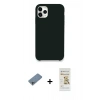MARSİLYAN™- iPhone 11 Pro Max Kılıf Zirve Modern Özel Seri - Siyah Mat Seramik Nano Ekran Koruyucu + Shine Kamera Lens Koruma Cam - SABE