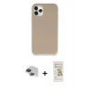 MARSİLYAN™- iPhone 11 Pro Max Kılıf Zirve Modern Özel Seri - Siyah Mat Seramik Nano Ekran Koruyucu + Pers Alüminyum Kamera Lens - SH