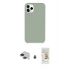 MARSİLYAN™- iPhone 11 Pro Max Kılıf Zirve Modern Özel Seri - Siyah Mat Seramik Nano Ekran Koruyucu + Pers Alüminyum Kamera Lens - SH