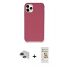MARSİLYAN™- iPhone 11 Pro Max Kılıf Zirve Modern Özel Seri - Siyah Mat Seramik Nano Ekran Koruyucu + Pers Alüminyum Kamera Lens - SH