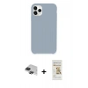 MARSİLYAN™- iPhone 11 Pro Max Kılıf Zirve Modern Özel Seri - Siyah Mat Seramik Nano Ekran Koruyucu + Pers Alüminyum Kamera Lens - SH