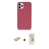 MARSİLYAN™- iPhone 11 Pro Max Kılıf Zirve Modern Özel Seri - Siyah Mat Seramik Nano Ekran Koruyucu + Renkli Kamera Lens Koruma Cam - TU