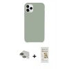 MARSİLYAN™- iPhone 11 Pro Max Kılıf Zirve Modern Özel Seri - Siyah Mat Seramik Nano Ekran Koruyucu + Pers Alüminyum Kamera Lens - YL