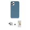 MARSİLYAN™- iPhone 11 Pro Max Kılıf Zirve Modern Özel Seri - Siyah Mat Seramik Nano Ekran Koruyucu + Pers Alüminyum Kamera Lens - YL
