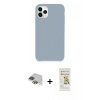 MARSİLYAN™- iPhone 11 Pro Max Kılıf Zirve Modern Özel Seri - Siyah Mat Seramik Nano Ekran Koruyucu + Pers Alüminyum Kamera Lens - YL