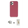 MARSİLYAN™- iPhone 11 Pro Max Kılıf Zirve Modern Özel Seri - Siyah Mat Seramik Nano Ekran Koruyucu + Pers Alüminyum Kamera Lens - YL