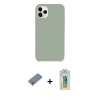 MARSİLYAN™- iPhone 11 Pro Max Kılıf Zirve Modern Özel Seri - Siyah Polymer Nano Ekran Koruyucu + Metal Kamera Lens Koruma Cam - GS