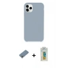 MARSİLYAN™- iPhone 11 Pro Max Kılıf Zirve Modern Özel Seri - Siyah Polymer Nano Ekran Koruyucu + Metal Kamera Lens Koruma Cam - GS