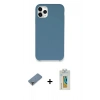 MARSİLYAN™- iPhone 11 Pro Max Kılıf Zirve Modern Özel Seri - Siyah Polymer Nano Ekran Koruyucu + Metal Kamera Lens Koruma Cam - GD