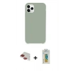 MARSİLYAN™- iPhone 11 Pro Max Kılıf Zirve Modern Özel Seri - Siyah Polymer Nano Ekran Koruyucu + Pers Alüminyum Kamera Lens - KI