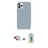 MARSİLYAN™- iPhone 11 Pro Max Kılıf Zirve Modern Özel Seri - Siyah Polymer Nano Ekran Koruyucu + Pers Alüminyum Kamera Lens - KI