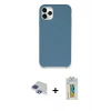 MARSİLYAN™- iPhone 11 Pro Max Kılıf Zirve Modern Özel Seri - Siyah Polymer Nano Ekran Koruyucu + Pers Alüminyum Kamera Lens - LT