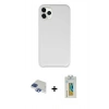 MARSİLYAN™- iPhone 11 Pro Max Kılıf Zirve Modern Özel Seri - Siyah Polymer Nano Ekran Koruyucu + Pers Alüminyum Kamera Lens - LT