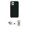 MARSİLYAN™- iPhone 11 Pro Max Kılıf Zirve Modern Özel Seri - Siyah Polymer Nano Ekran Koruyucu + Pers Alüminyum Kamera Lens - SH