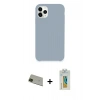 MARSİLYAN™- iPhone 11 Pro Max Kılıf Zirve Modern Özel Seri - Siyah Polymer Nano Ekran Koruyucu + Rainbow Kamera Lens Koruma Cam - YL
