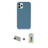 MARSİLYAN™- iPhone 11 Pro Max Kılıf Zirve Modern Özel Seri - Siyah Polymer Nano Ekran Koruyucu + Rainbow Kamera Lens Koruma Cam - YL