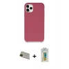 MARSİLYAN™- iPhone 11 Pro Max Kılıf Zirve Modern Özel Seri - Siyah Polymer Nano Ekran Koruyucu + Rainbow Kamera Lens Koruma Cam - YL