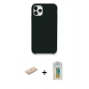 MARSİLYAN™- iPhone 11 Pro Max Kılıf Zirve Modern Özel Seri - Siyah Polymer Nano Ekran Koruyucu + Renkli Kamera Lens Koruma Cam - MI