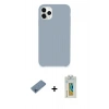 MARSİLYAN™- iPhone 11 Pro Max Kılıf Zirve Modern Özel Seri - Siyah Polymer Nano Ekran Koruyucu + Shine Kamera Lens Koruma Cam - MI