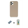MARSİLYAN™- iPhone 11 Pro Max Kılıf Zirve Modern Özel Seri - Siyah Polymer Nano Ekran Koruyucu + Shine Kamera Lens Koruma Cam - MI