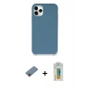 MARSİLYAN™- iPhone 11 Pro Max Kılıf Zirve Modern Özel Seri - Siyah Polymer Nano Ekran Koruyucu + Shine Kamera Lens Koruma Cam - PE