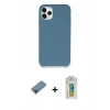 MARSİLYAN™- iPhone 11 Pro Max Kılıf Zirve Modern Özel Seri - Siyah Polymer Nano Ekran Koruyucu + Metal Kamera Lens Koruma Cam - SH