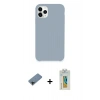 MARSİLYAN™- iPhone 11 Pro Max Kılıf Zirve Modern Özel Seri - Siyah Polymer Nano Ekran Koruyucu + Siyah Shine Kamera Lens Koruma Cam