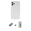 MARSİLYAN™- iPhone 11 Pro Max Kılıf Zirve Modern Özel Seri - Siyah Polymer Nano Ekran Koruyucu + Siyah Shine Kamera Lens Koruma Cam