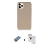 MARSİLYAN™- iPhone 11 Pro Max Kılıf Zirve Modern Özel Seri - Siyah Seramik Nano Ekran Koruyucu + Metal Kamera Lens Koruma Cam - GD