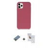 MARSİLYAN™- iPhone 11 Pro Max Kılıf Zirve Modern Özel Seri - Siyah Seramik Nano Ekran Koruyucu + Gold Shine Kamera Lens Koruma Cam